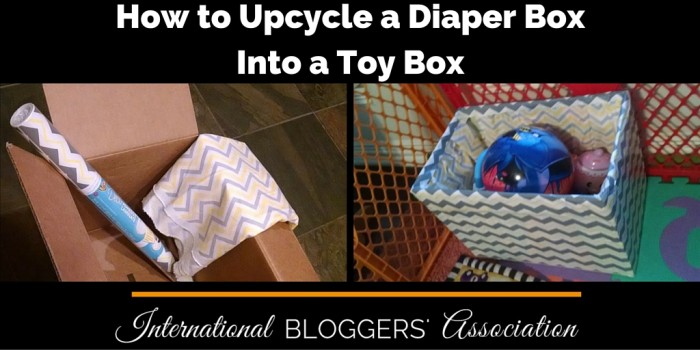 How to Upcycle a Diaper Box Into A Toy Box
