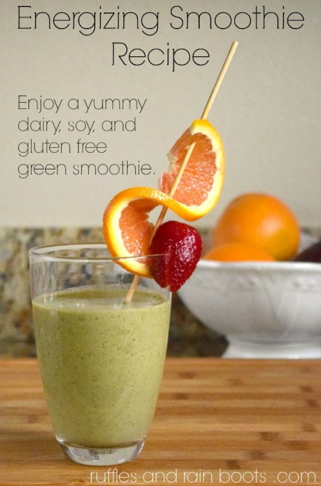 Energizing Healthy Smoothie Recipe! You will love this dairy, soy, and gluten free smoothie.