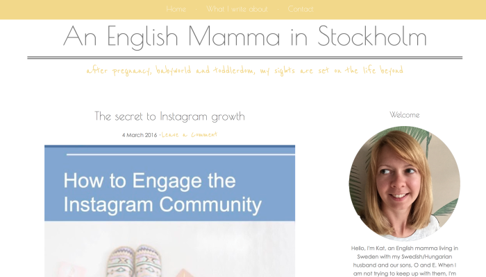 A fun IBA member interview with An English Mamma in Stockholm!
