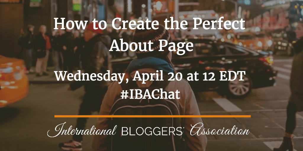 The weekly IBA Twitter Chats are a great opportunity to network with fellow bloggers from around the world as well as discuss business topics important to bloggers. Network, Chat, and Learn with the International Bloggers’ Association every Wednesday at noon EDT.