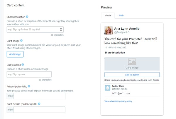 Create-Lead-Generation-card - HOW TO GROW YOUR EMAIL LIST WITH TWITTER