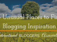 Where do you find blogging inspiration? Here's a great list of Unusual Places to Find Blogging Inspiration, sure to help you find the inspiration you need the next time you're struggling to find something to write about.