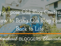 No time to write new posts but don’t want to let your blog stagnate? Did you know you Repurpose Old Blog Content with little effort? Here's how!