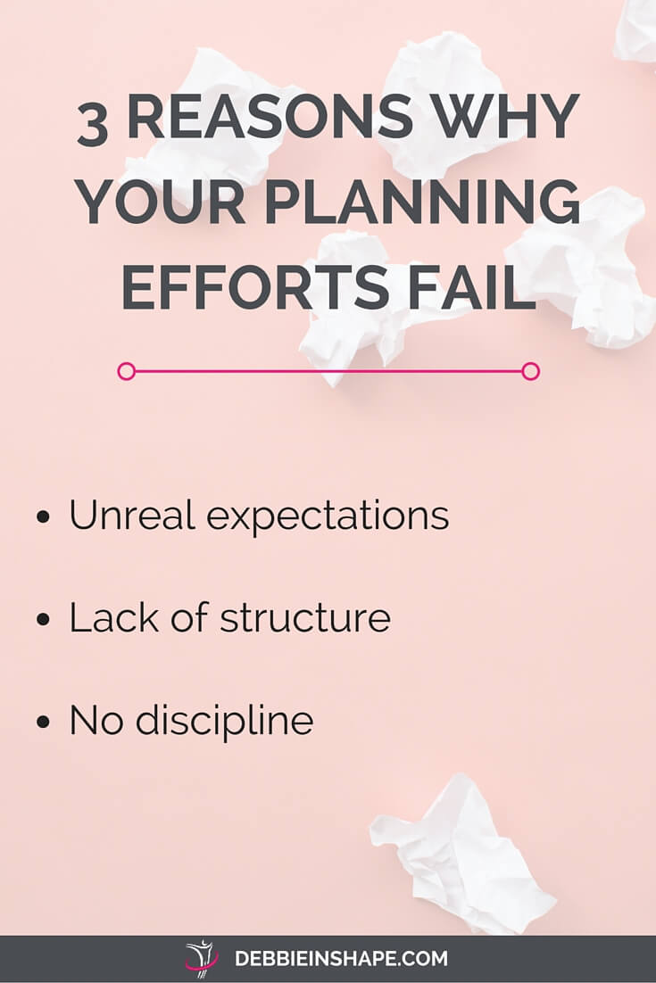 Even if all your planning efforts fail, it’s no reason to give up. Planning is the key to success and here’s how you can turn the table and get organized.