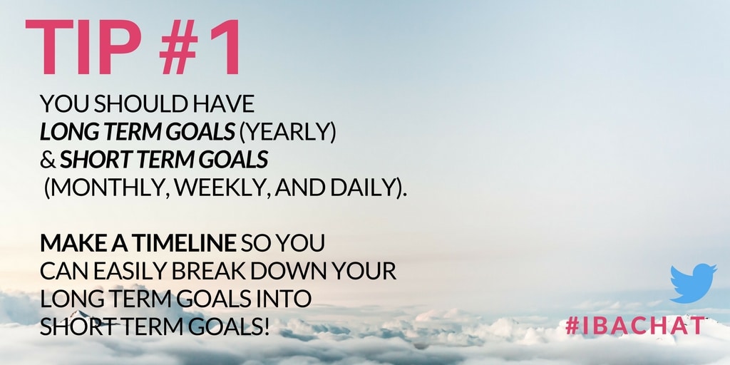 Are you making the most of your goals? Let's start our month out on the right foot by goal setting for success! With proper goals, your blog can soar! Learn from seasoned bloggers during #IBAchat!