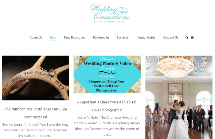 Today's member interview from Felicia of Wedding Connections of the Hudson Valley. She has a wonderful blog dedicated to helping you plan your wedding.