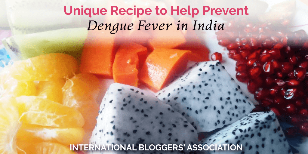 If you're traveling to India, dengue is a serious illness that is transmitted through mosquitoes. UK from Fashionable Foods has a recipe to prevent dengue.