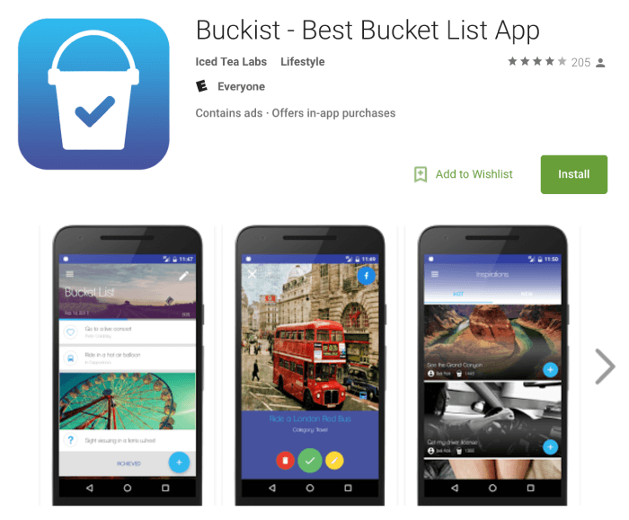 Buckist - Best Bucket List App