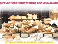 photo of bread on display at a bakery with caption "Bloggers Can Make Money working with Local Businesses"